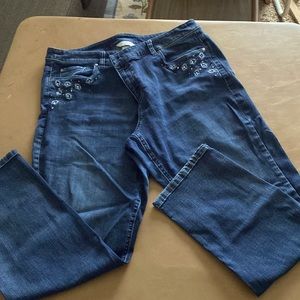 CJ Banks Jeans w/Embroidered Pockets, Size 18W